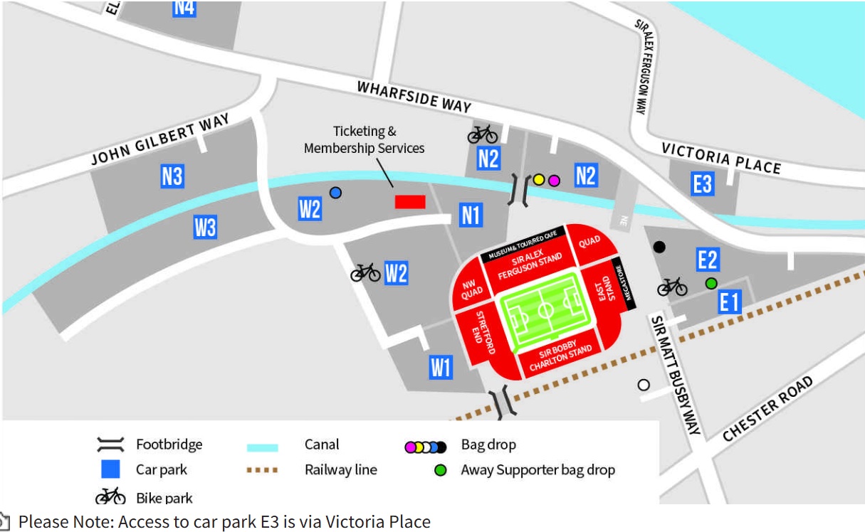 Manchester United Match Day Car Parking Zones